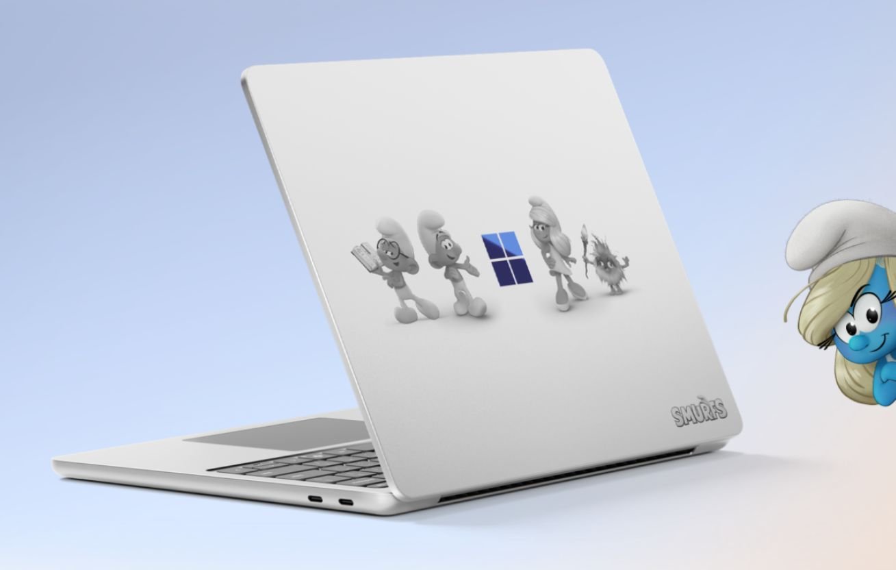 Microsoft lança Smurface, laptop compacto e potente inspirado nos Smurfs