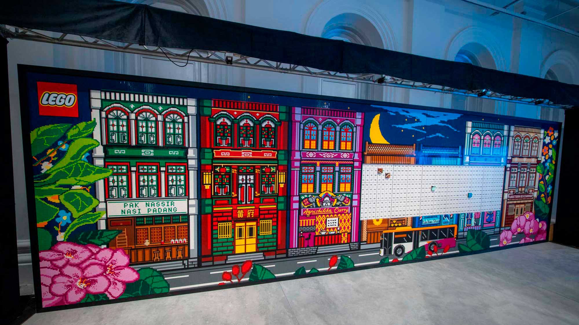 Veja o maior mural de LEGO de Singapura, montado no Museu Nacional