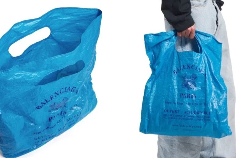 Balenciaga lança bolsa de quase mil dólares que imita sacola plástica amassada de supermercado