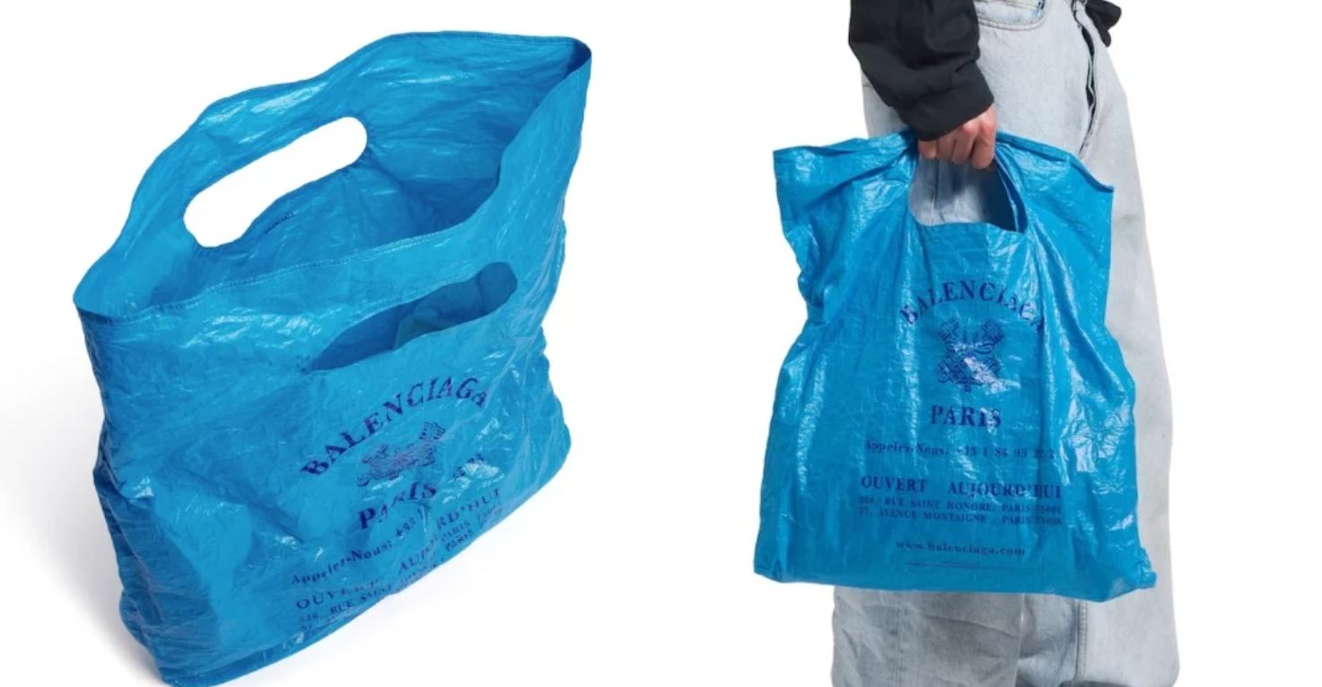 Balenciaga lança bolsa de quase mil dólares que imita sacola plástica amassada de supermercado
