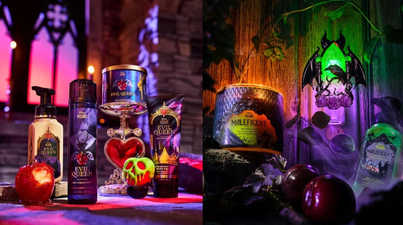 Bath & Body Works lança coleção inspirada em vilãs da Disney com fragrâncias sombrias