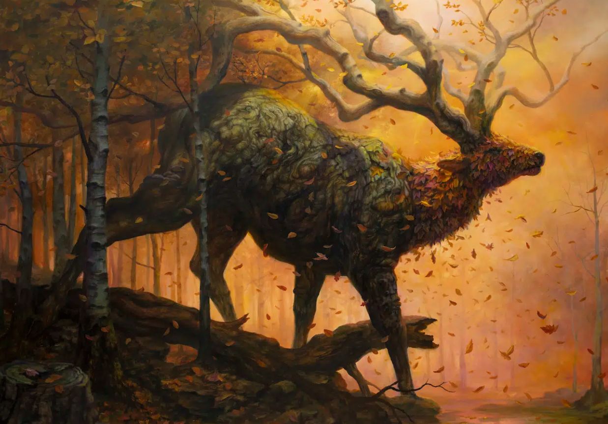 Artista recria deuses da natureza em forma de animais em exposição impactante