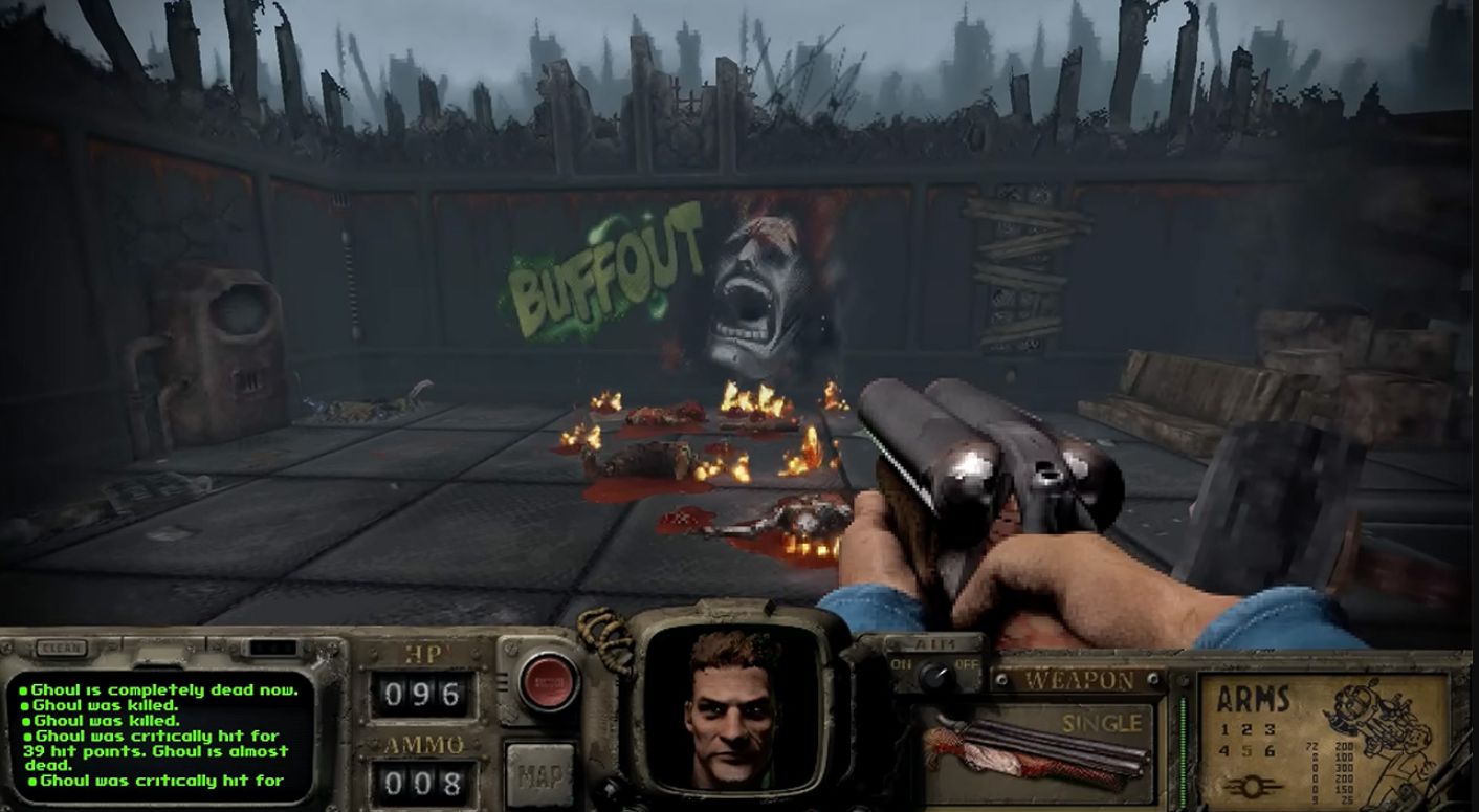 Fallout: Bakersfield – mod em motor do Doom transforma clássico de 1997 em FPS de ação brutal