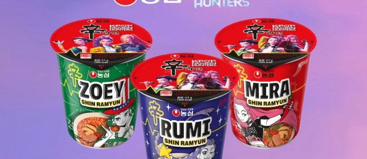 K-Pop Demon Hunters ganha linha especial de miojo Shin Ramyun em parceria com a Netflix