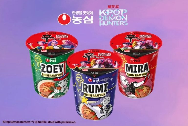 K-Pop Demon Hunters ganha linha especial de miojo Shin Ramyun em parceria com a Netflix