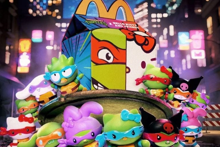 Hello Kitty e Tartarugas Ninja invadem o McLanche Feliz em coleção limitada do McDonald’s