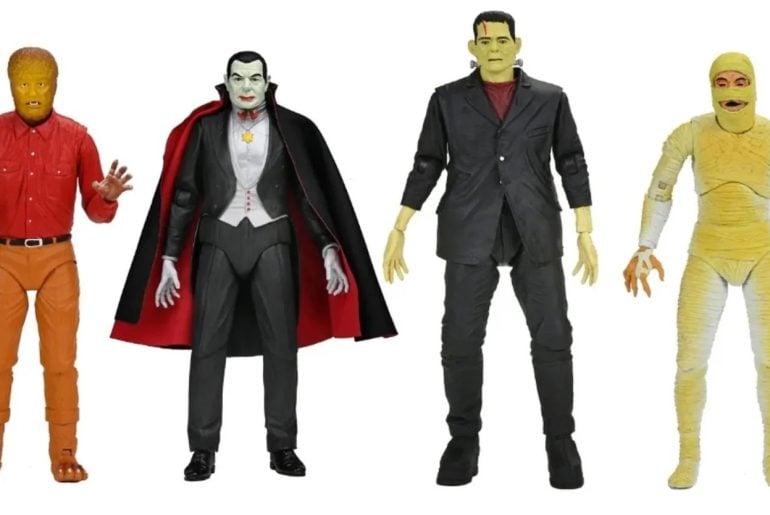 NECA lança coleção retrô dos Monstros Clássicos da Universal inspirada nos anos 80
