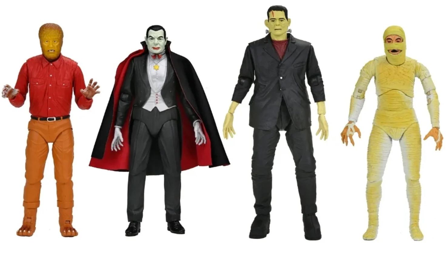 NECA lança coleção retrô dos Monstros Clássicos da Universal inspirada nos anos 80