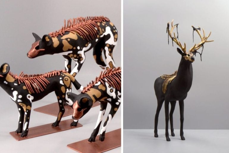 Conheça as esculturas surreais de Virginie Gribouilli, a artista que cria criaturas de outro mundo
