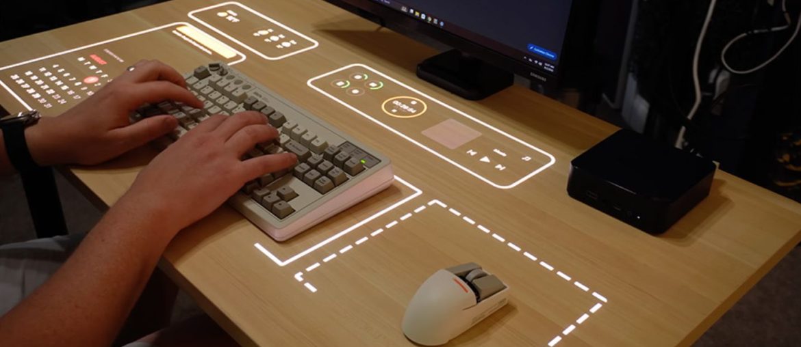 Glow Desk transforma mesa de madeira comum em painel interativo futurista