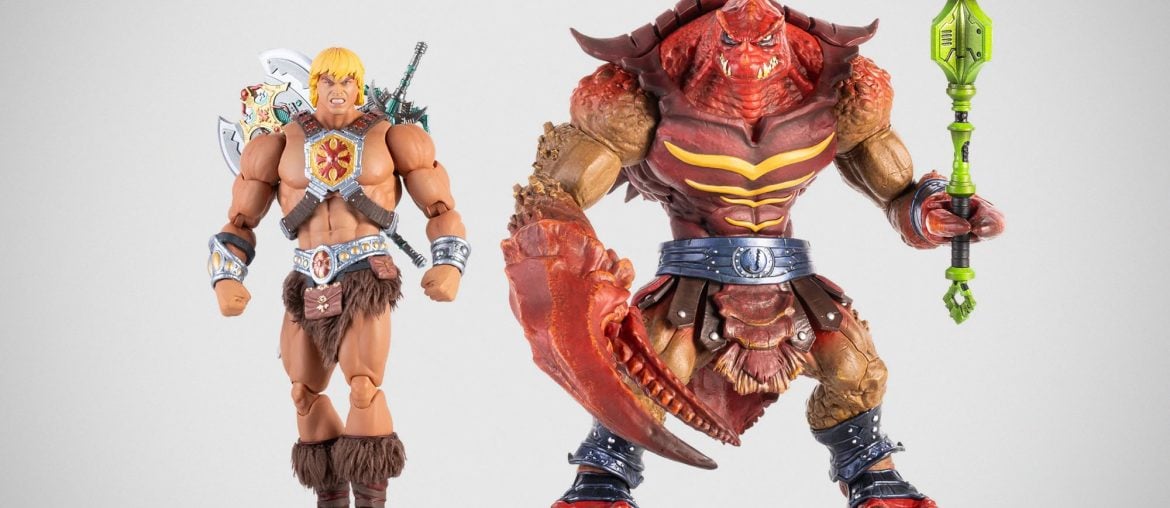 Mondo lança figuras detalhadas de He-Man e Garroso em Escala 1/12 para colecionadores exigentes
