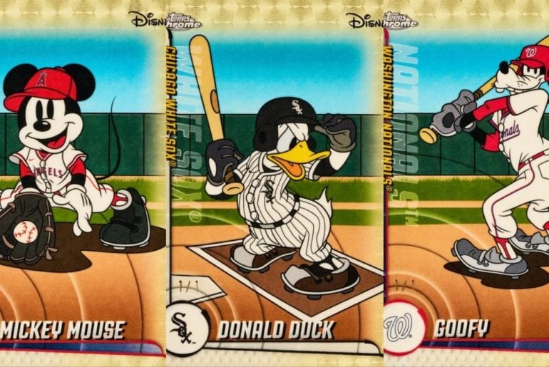 Mickey, Donald e Pateta “Jogam” no MLB em Coleção Inédita de Cards da Topps e Disney
