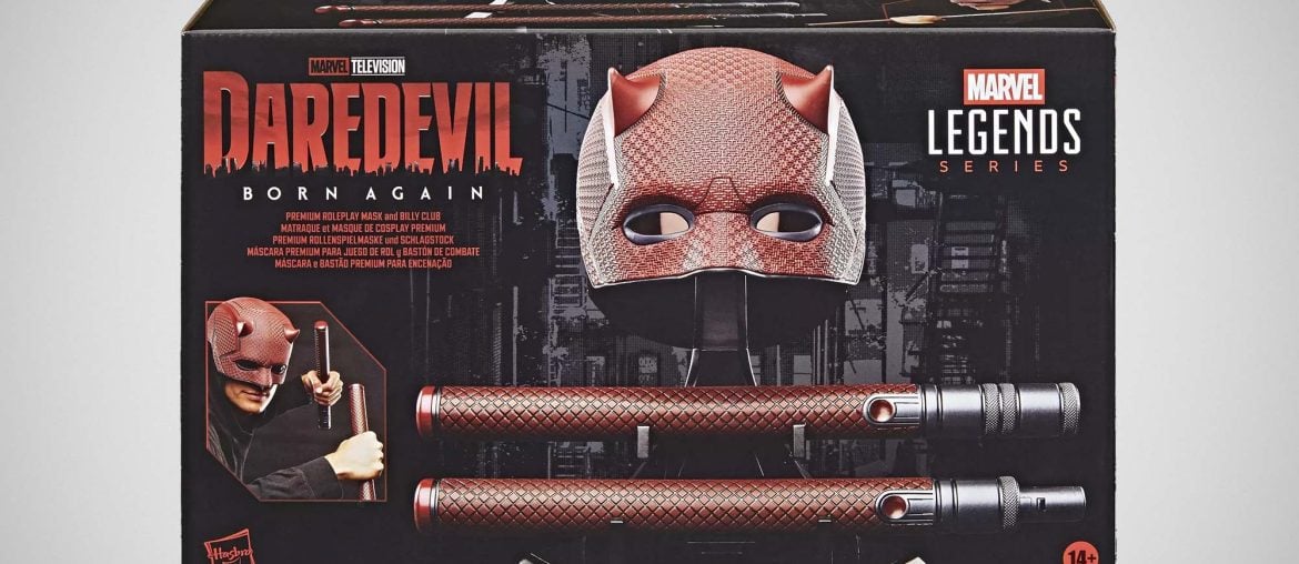 Máscara e clava do Demolidor da Hasbro são perfeitas para cosplay e colecionadores