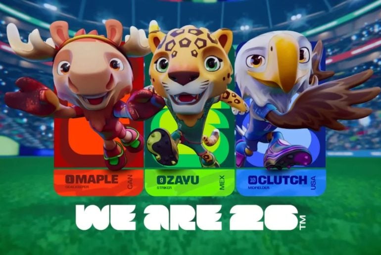 Copa de 2026 terá três mascotes: FIFA apresenta Clutch, Maple e Zayu para representar EUA, Canadá e México