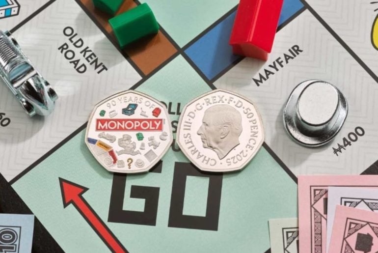 Moeda comemorativa de 50p do Monopoly celebra 90 anos do jogo de tabuleiro