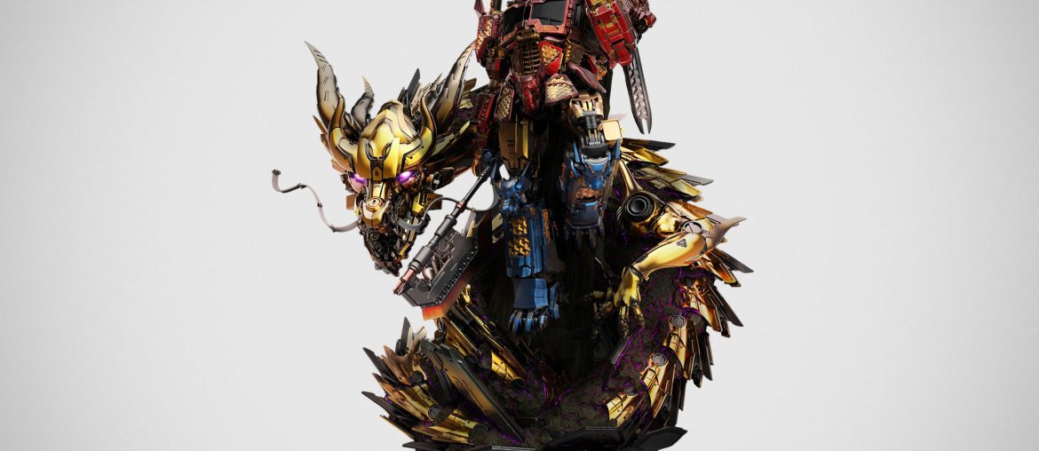 Optimus Prime ganha versão mítica em estátua da XM Studios com temática de Dragão Azul
