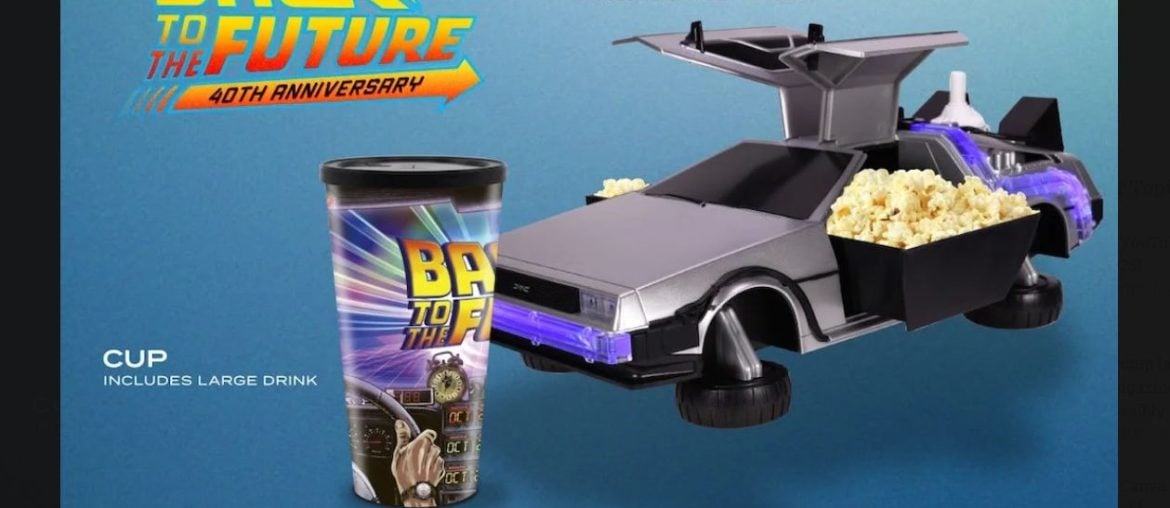 Balde de pipoca do De Volta para o Futuro é iluminado e em forma de DeLorean