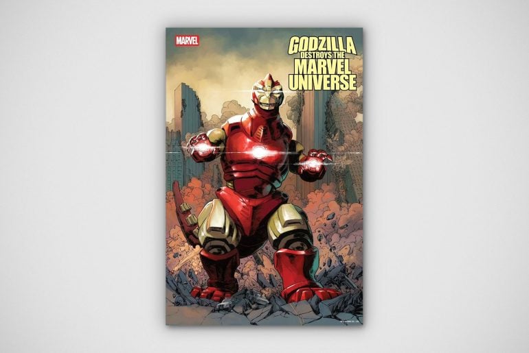 Godzilla Invade o Universo Marvel em Nova HQ com armadura do Homem de Ferro