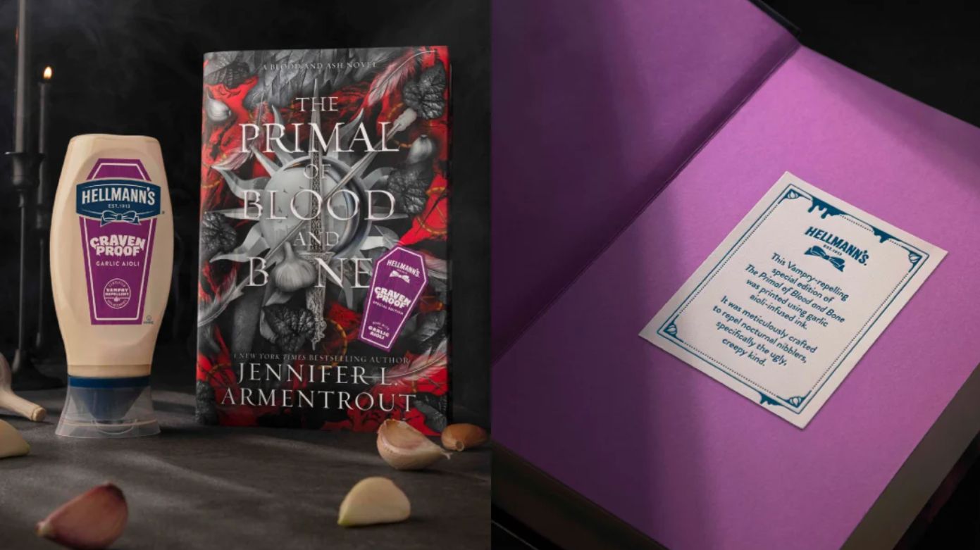 Hellmann's e autora criam livro com cheiro de alho para 'proteger' leitores de Vampiros