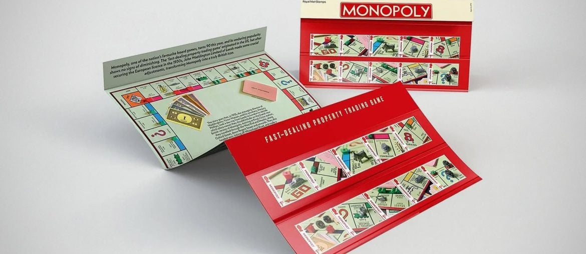 Royal Mail Lança Coleção de Selos Comemorativa dos 90 Anos de Monopoly