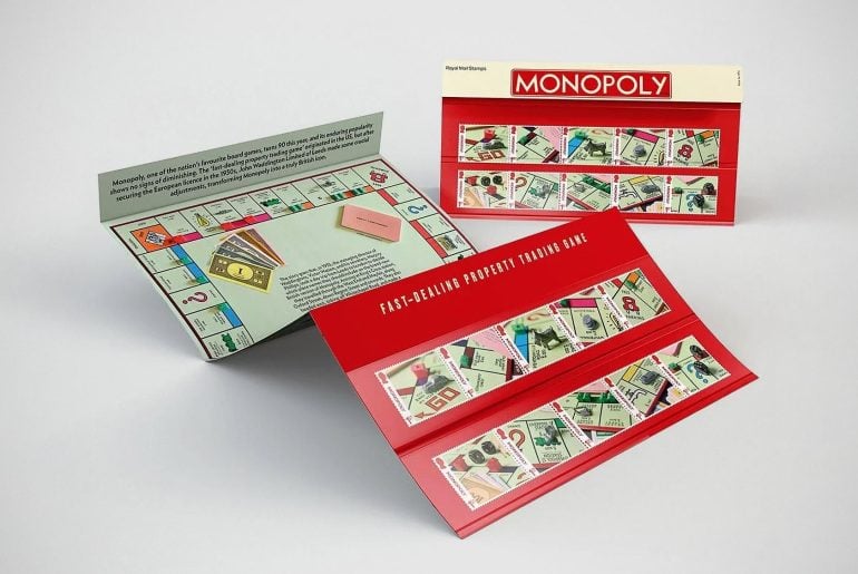 Royal Mail Lança Coleção de Selos Comemorativa dos 90 Anos de Monopoly