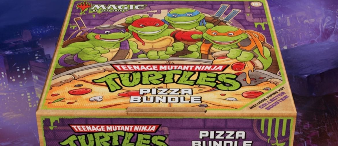 TMNT e Magic: The Gathering traz Crossover com Cartas de Pizza e Mecânicas Ninja