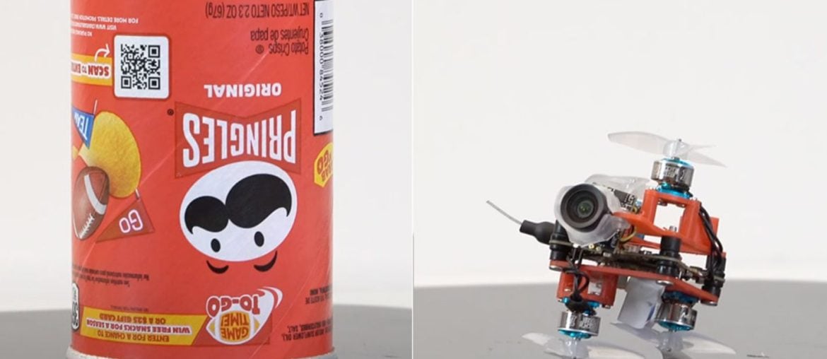 Modder constrói o menor drone FPV do mundo que cabe dentro de uma lata de Pringles