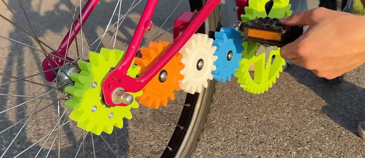 Engrenagens impressas em 3D surpreendem em bicicleta funcional que atinge 20 km/h