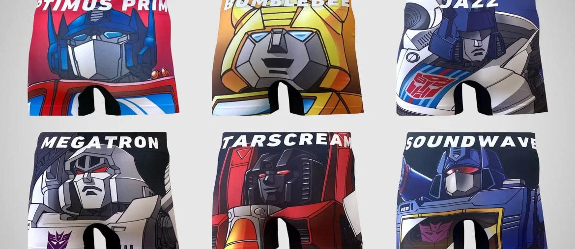 Transformers agora estão… na sua cueca: Nova linha da HIPSHOP é o merch mais inusitado da franquia