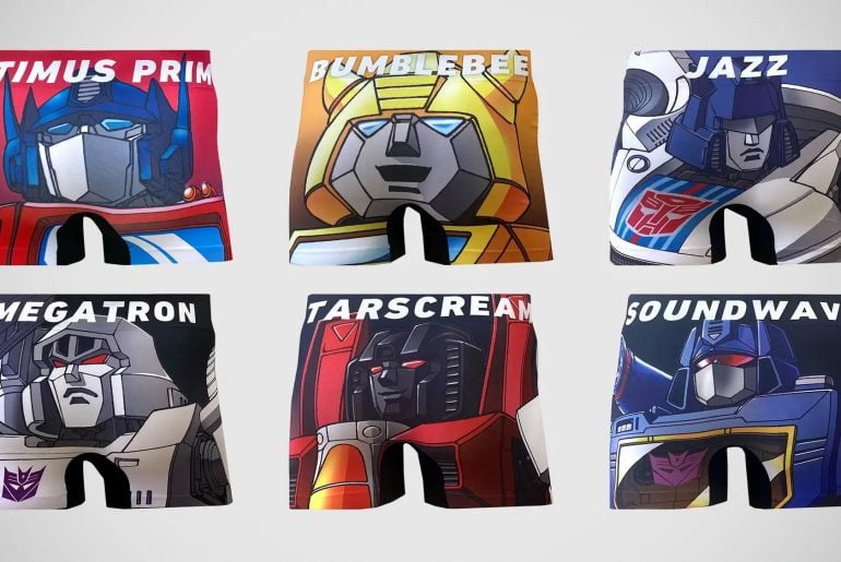 Transformers agora estão… na sua cueca: Nova linha da HIPSHOP é o merch mais inusitado da franquia