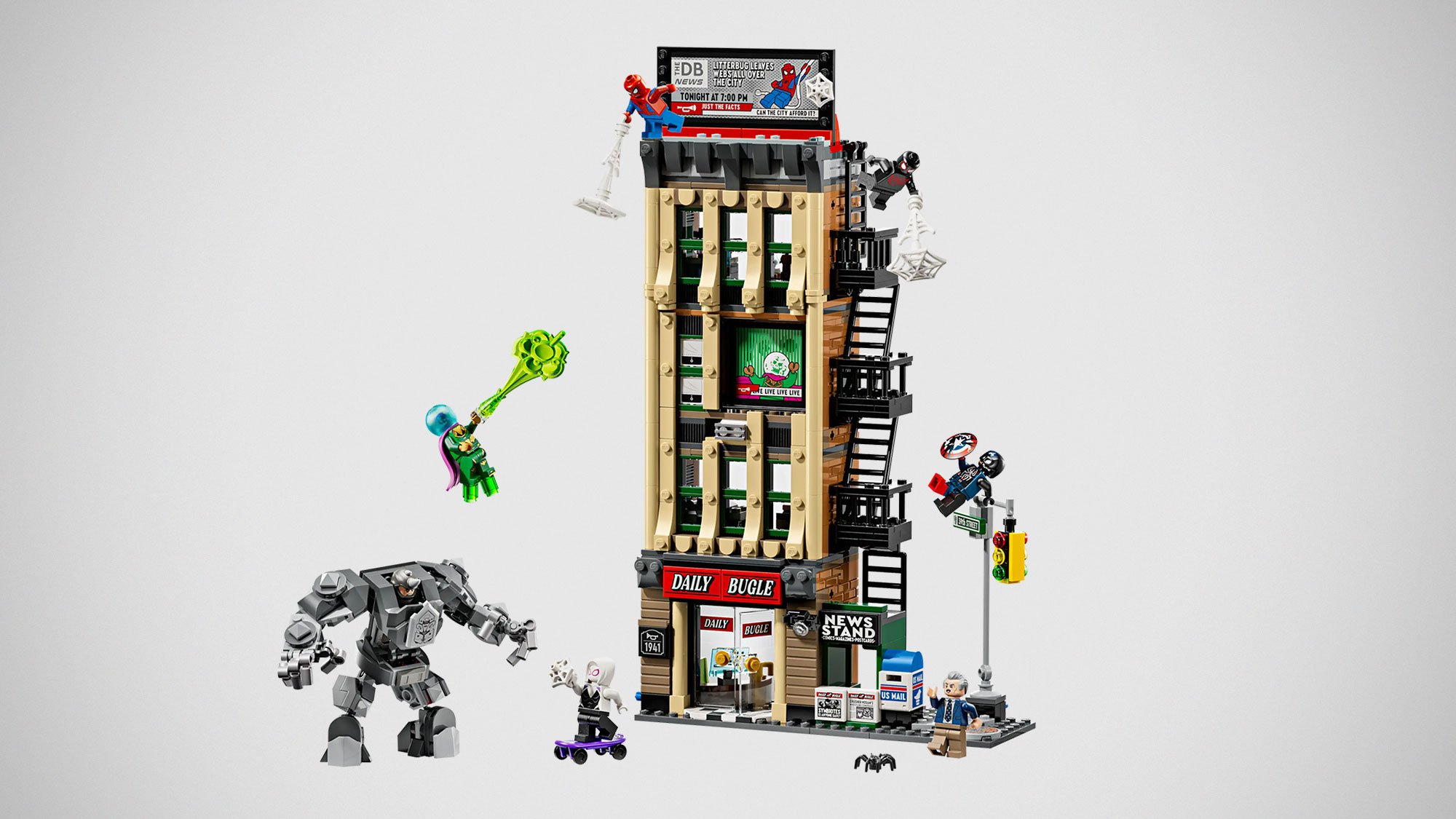 LEGO lança Daily Bugle compacto com Spider-Man vs. Mysterio e muitas minifigs por um preço acessível