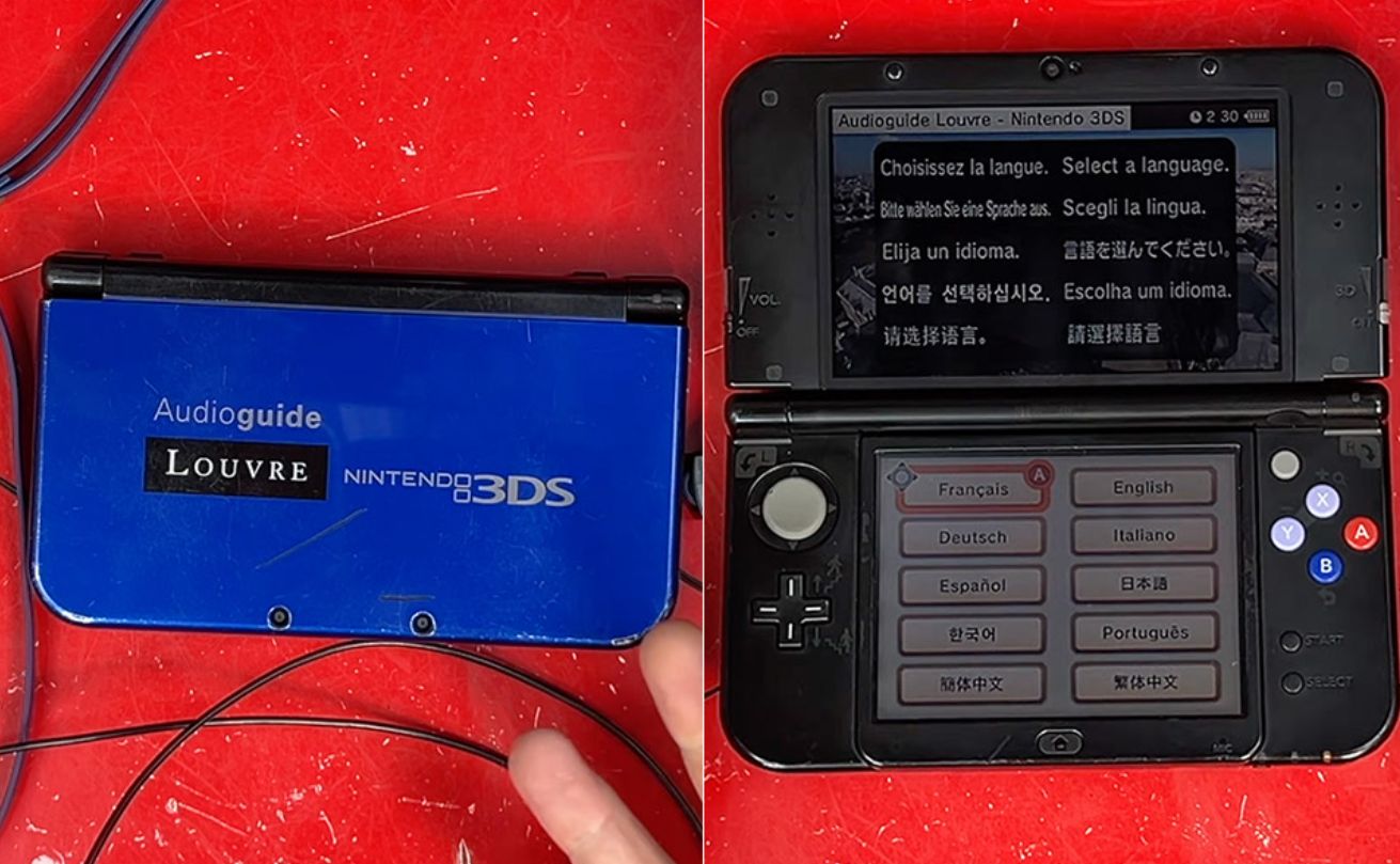 O raríssimo Nintendo 3DS XL do Louvre: o áudio-guia que virou peça de colecionador