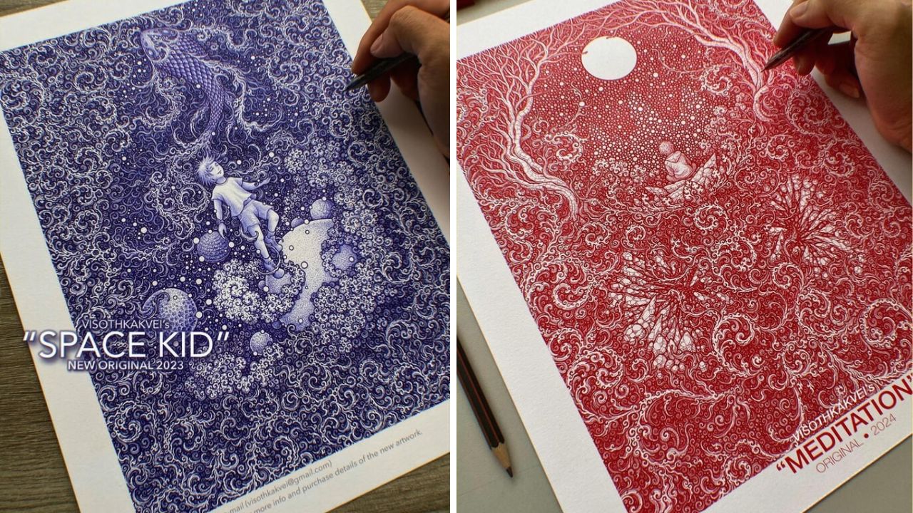 A arte hiperdetalhada de Visoth Kakvei continua a desafiar os limites da criatividade humana