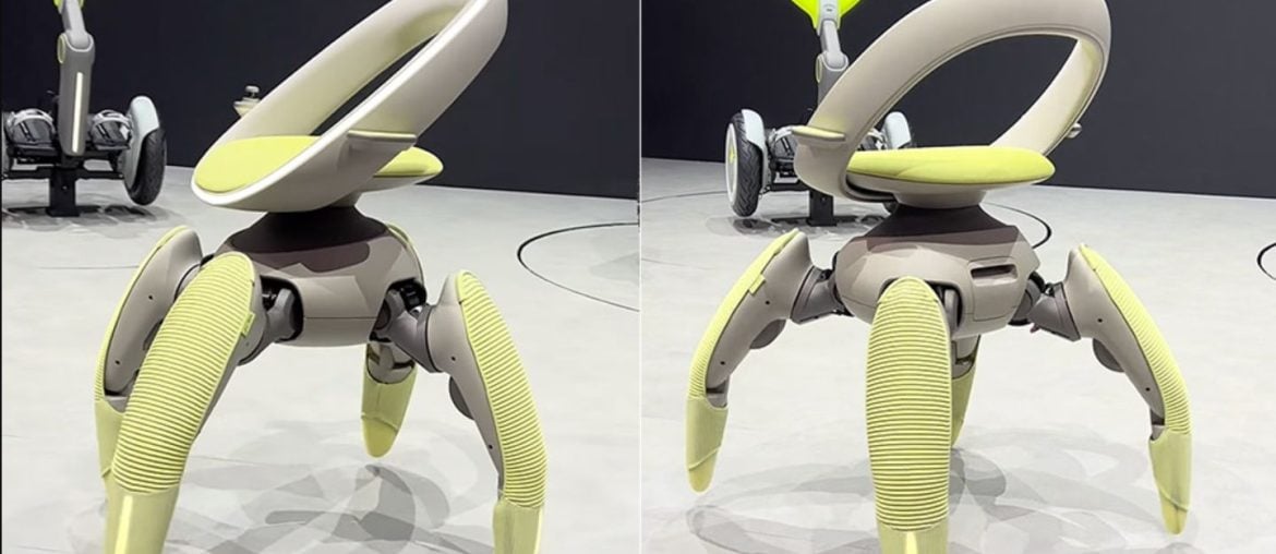 Toyota revela “Walk Me”, a cadeira robótica de quatro patas que anda, sobe escadas e cabe em uma mala