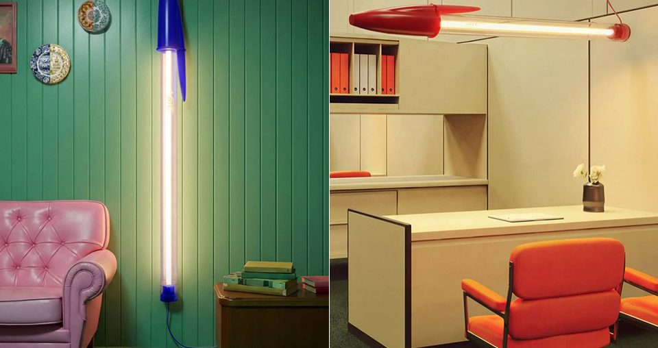 Clássica caneta BIC se torna uma luminária gigante