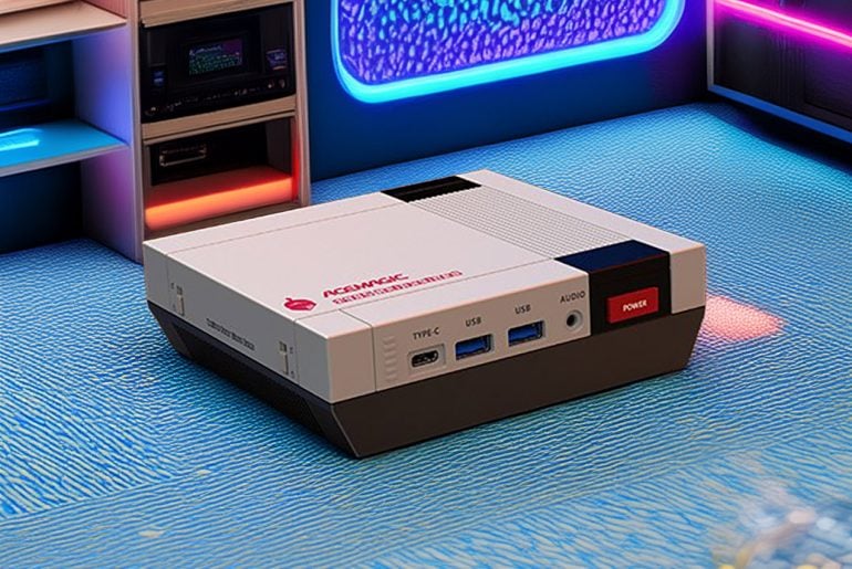 Mini PC da ACEMAGIC inspirado no NES mistura nostalgia dos anos 80 com hardware moderno