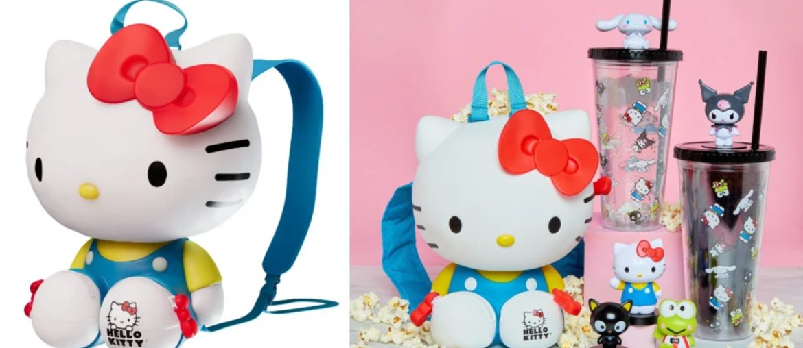 Balde de pipoca da Hello Kitty vira mochila fofa em eede de cinema