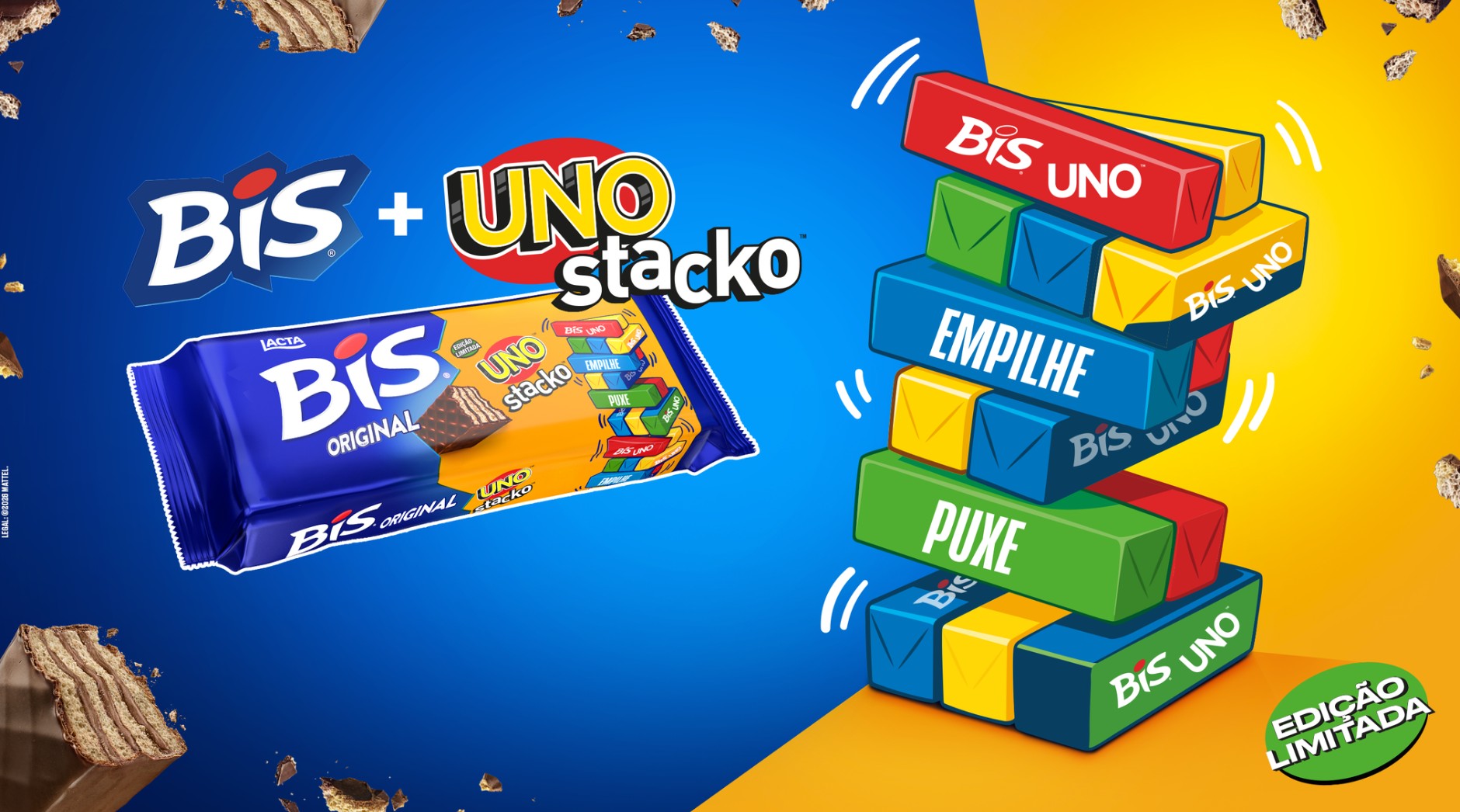 BIS e UNO lançam collab inédita inspirada no famoso jogo de equilíbrio UNO Stacko