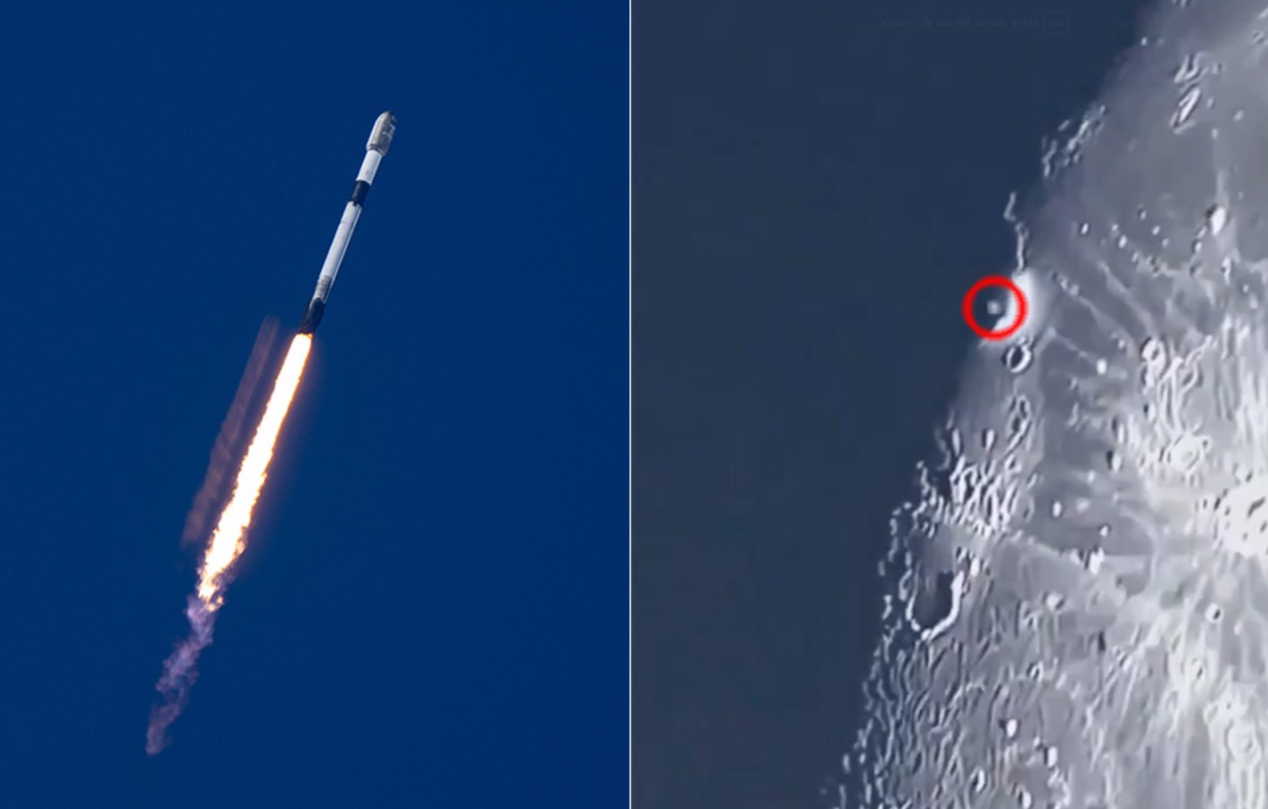 Foguete Falcon 9 da SpaceX colide com a Lua e cria nova cratera após mais de um ano no espaço