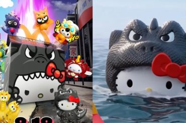 McDonald's lança coleção surreal de Hello Kitty x Godzilla no McLanche Feliz