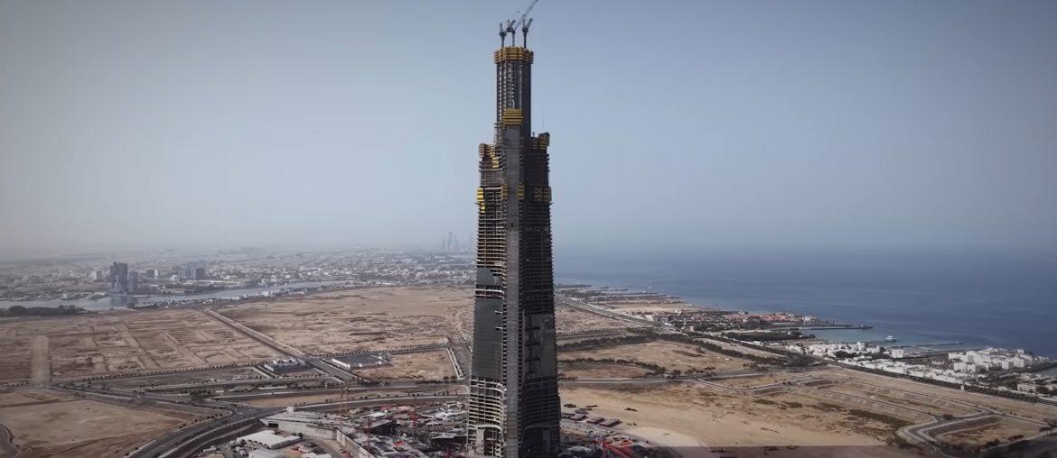 Jeddah Tower supera marca histórica e segue rumo ao 1 Km de altura