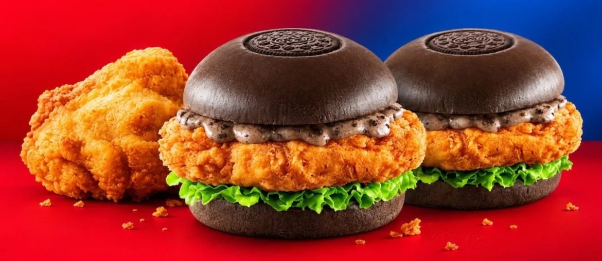 KFC lança hambúrguer de frango frito com biscoito Oreo