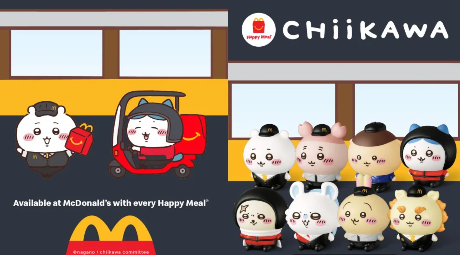 McDonald's lança coleção da animação Chiikawa no McLanche Feliz