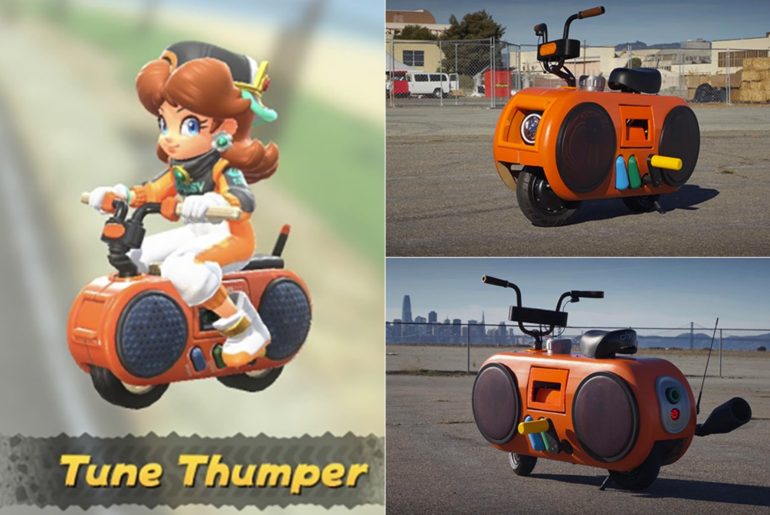 Fã transforma a Tune Thumper de Mario Kart World em uma moto elétrica real