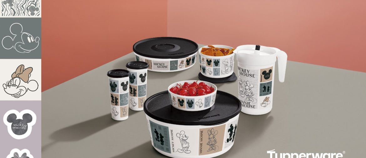 Tupperware relança coleção de Mickey e Minnie com design moderno para fãs da Disney