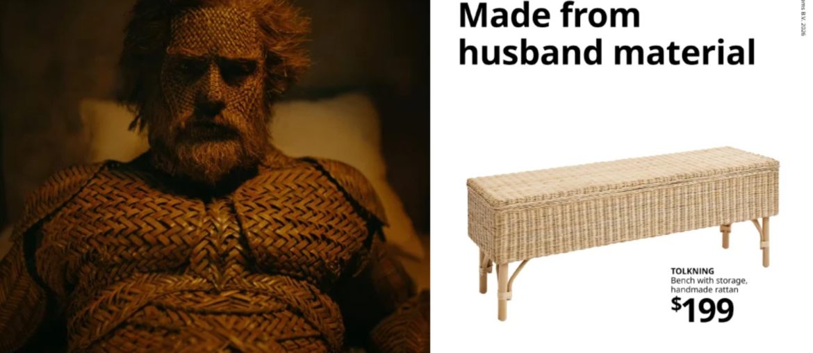 IKEA transforma filme de Alexander Skarsgård em campanha viral com banco de vime