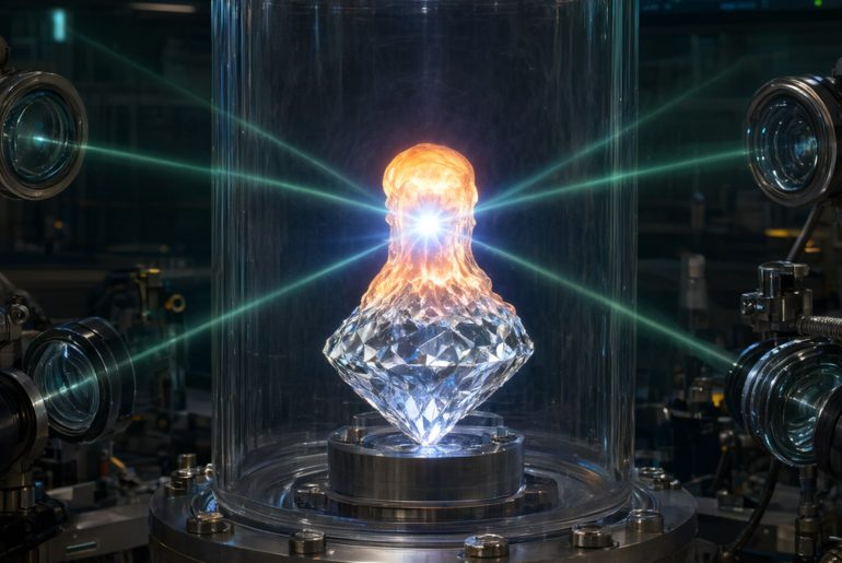 Cientistas derretem diamante com lasers em experimento histórico