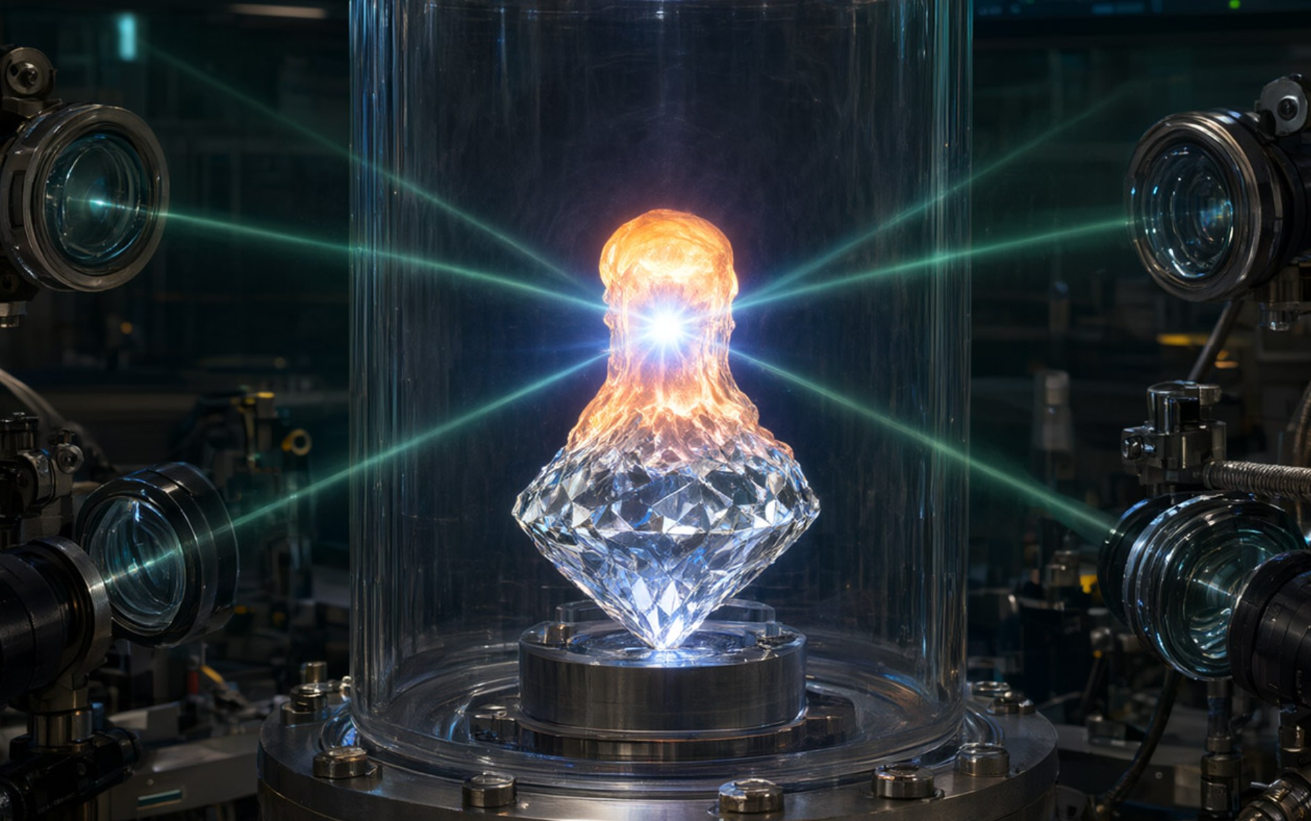 Cientistas derretem diamante com lasers em experimento histórico