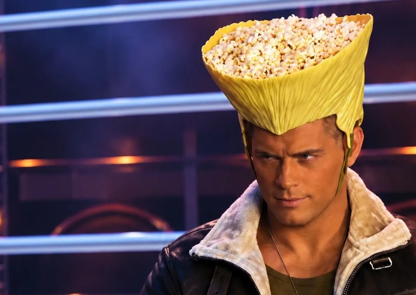 Street Fighter ganha balde de pipoca inspirado no cabelo de Guile