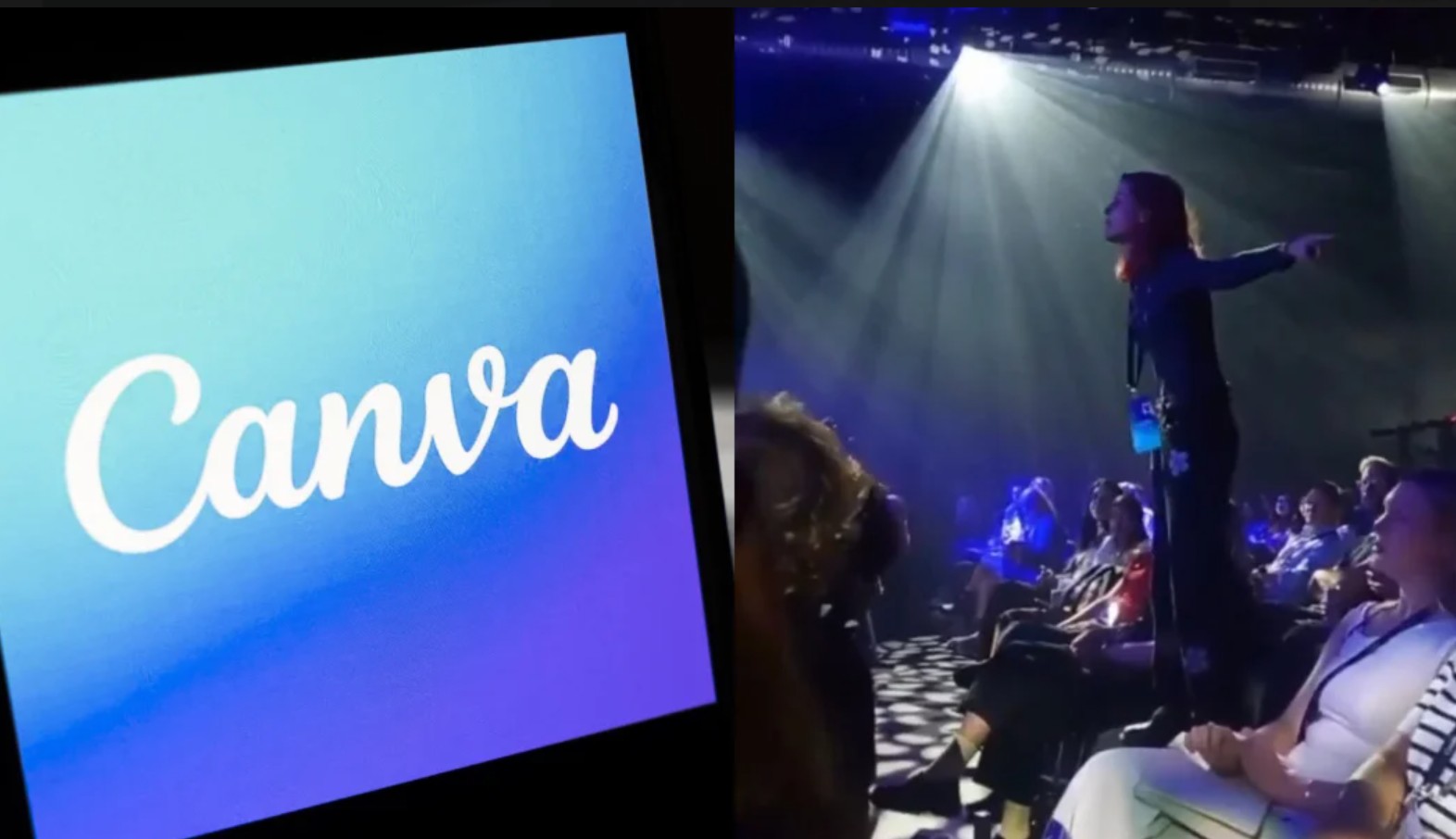 Ativista interrompe evento da Canva e critica impactos da inteligência artificial